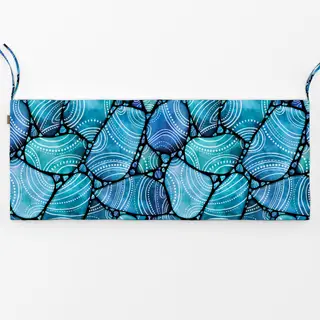 Bankauflage Strandglas Doodles Blau