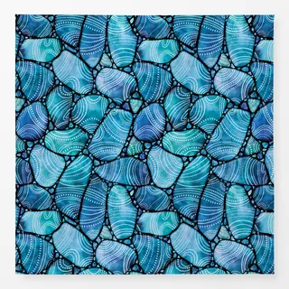 Tischdecke Strandglas Doodles Blau