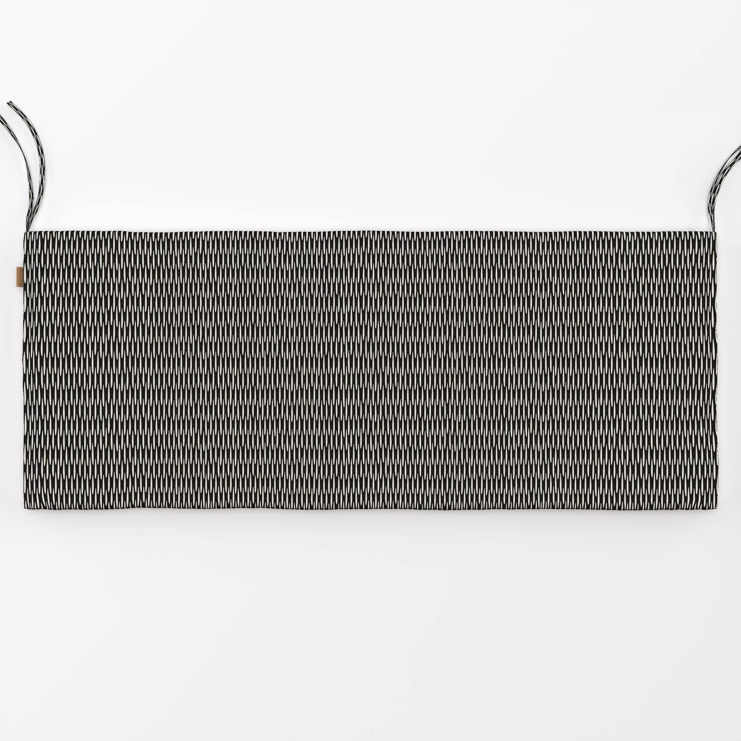 Bankauflage Boho Pine Needles black - Symbole & Muster - von „Karen Menzenbach"; Muster, schwarz, Linien, abstrakt, Pinselst...