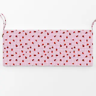 Bankauflage Marienkäfer Pink Kariert