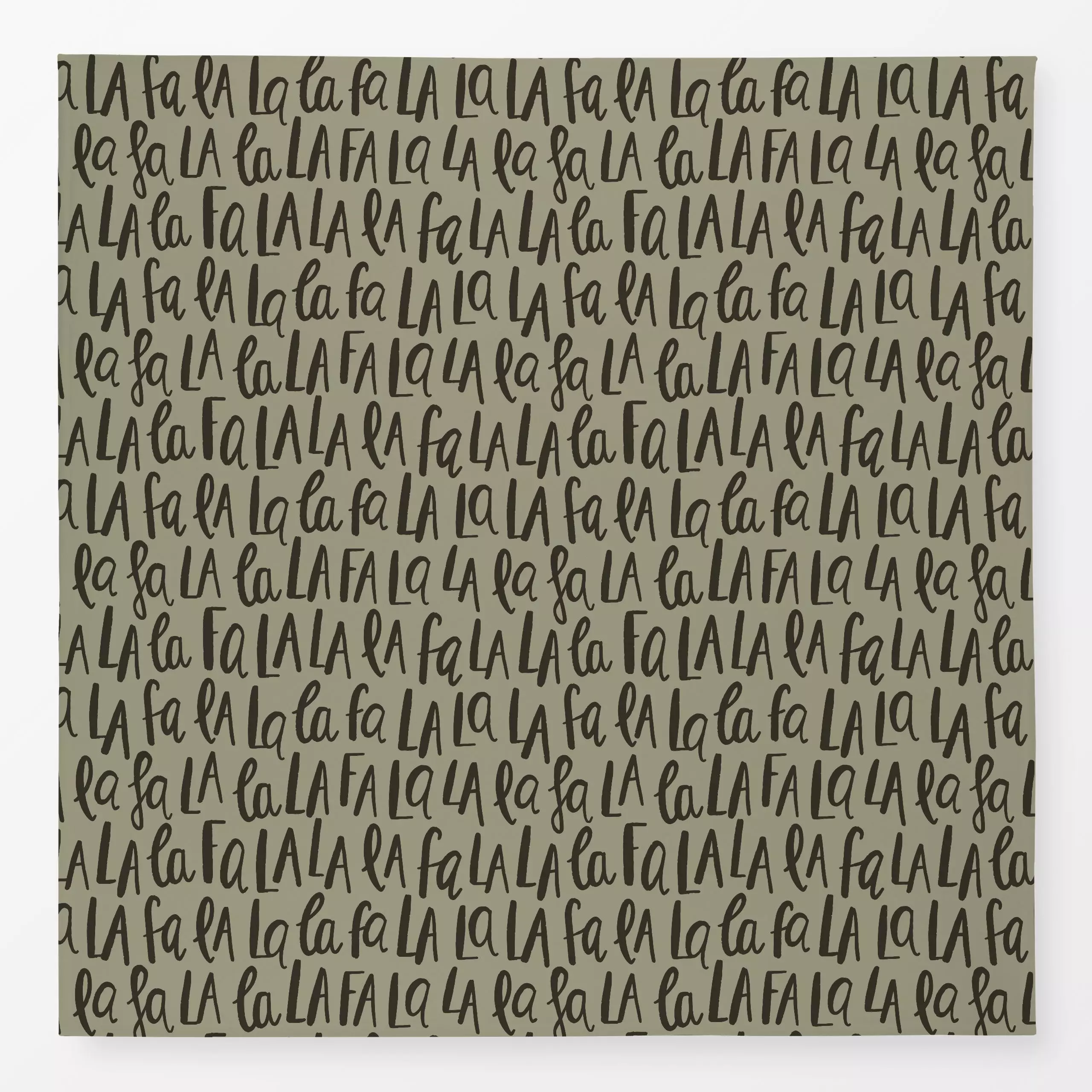 Tischdecke Falalala Allover grün - Sprüche & Schriftzüge, Weihnachten - von „moDeern Design Studio"; Weihnachten, weihnachtl...