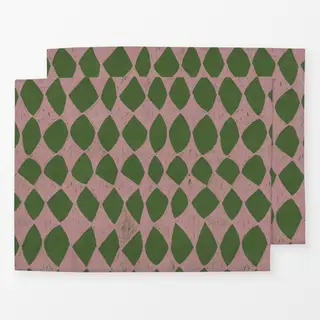 Tischset Happy Karo Chromgrün