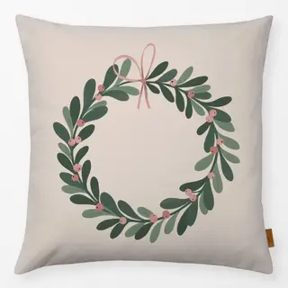 Kissen Kranz Beeren Schleife