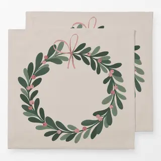 Servietten Kranz Beeren Schleife