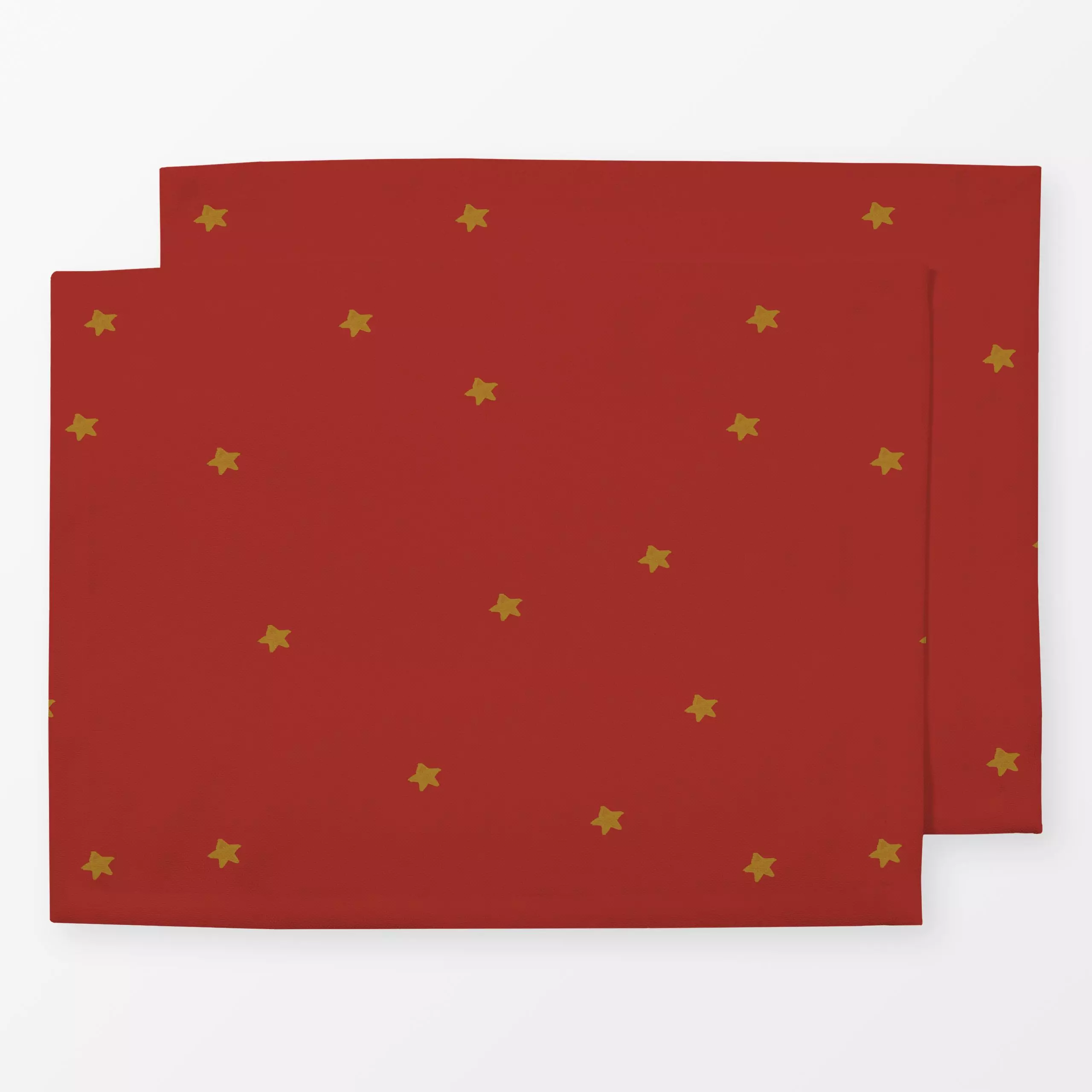 Tischset Goldsterne auf Rot - Weihnachten, Winter, Symbole & Muster - von „Alisa Knöß"; skandinavisch, Weihnachtsdeko, winte...