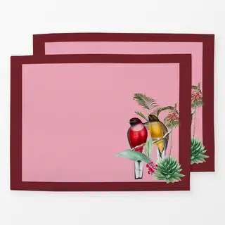 Tischset Tropischer Regenwald pink
