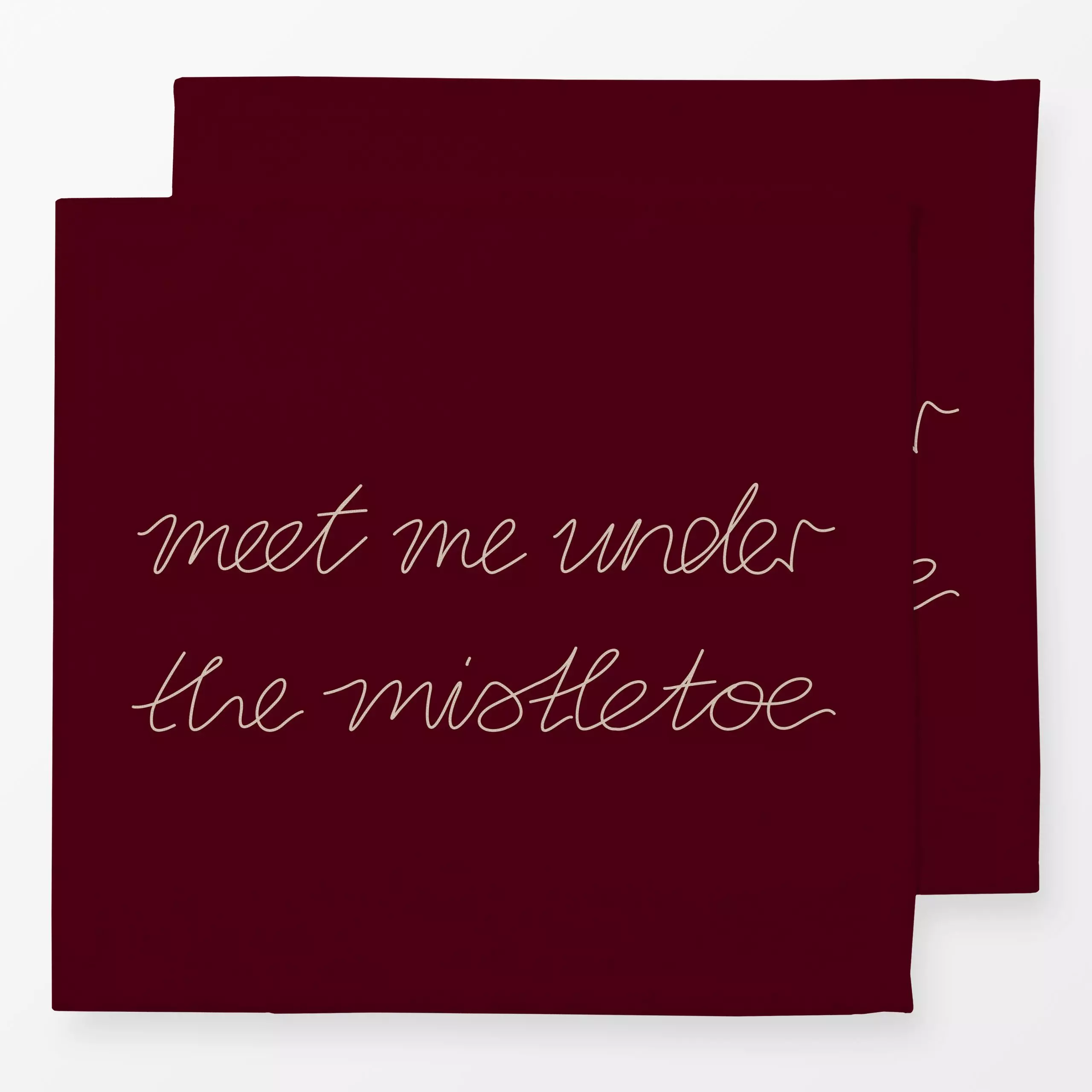 Servietten Under The Mistletoe dark berry - Sprüche & Schriftzüge, Weihnachten, Anlässe - von „Karen Menzenbach"; Weihnachte...
