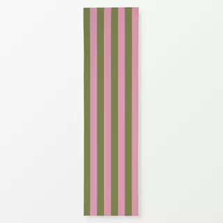 Tischläufer Blockstreifen Rosa Grün