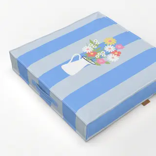 Bodenkissen Strauß in Milchkanne Streifen