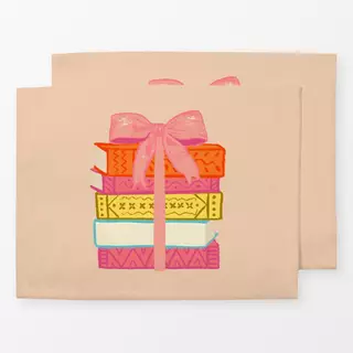 Tischset Books with bow