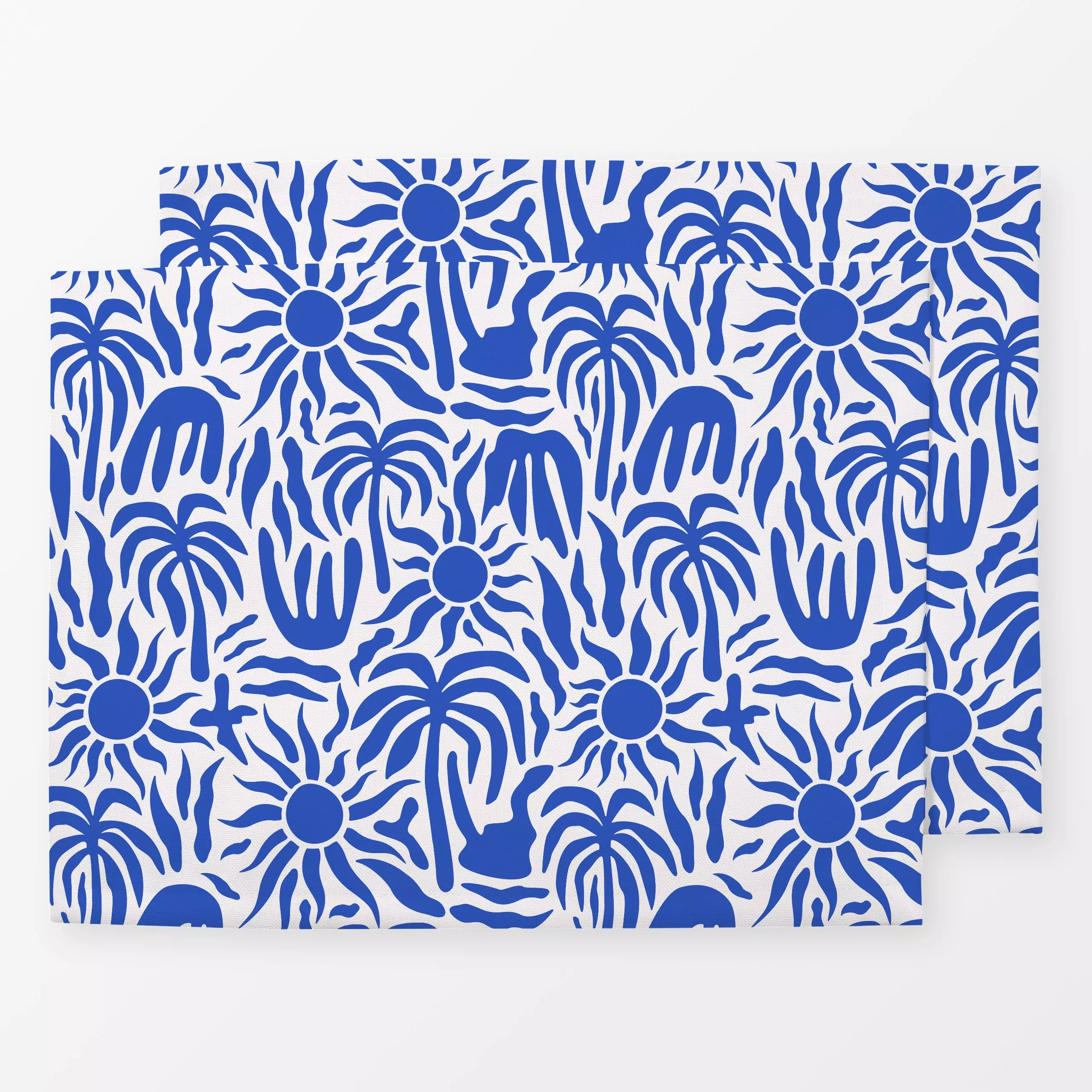 Tischset Palmeras y Sol azul, Blumen, tropisch, Sommer, von Karen Menzenbach