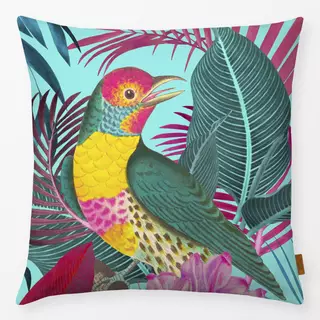 Kissen Tropenvogel Türkis