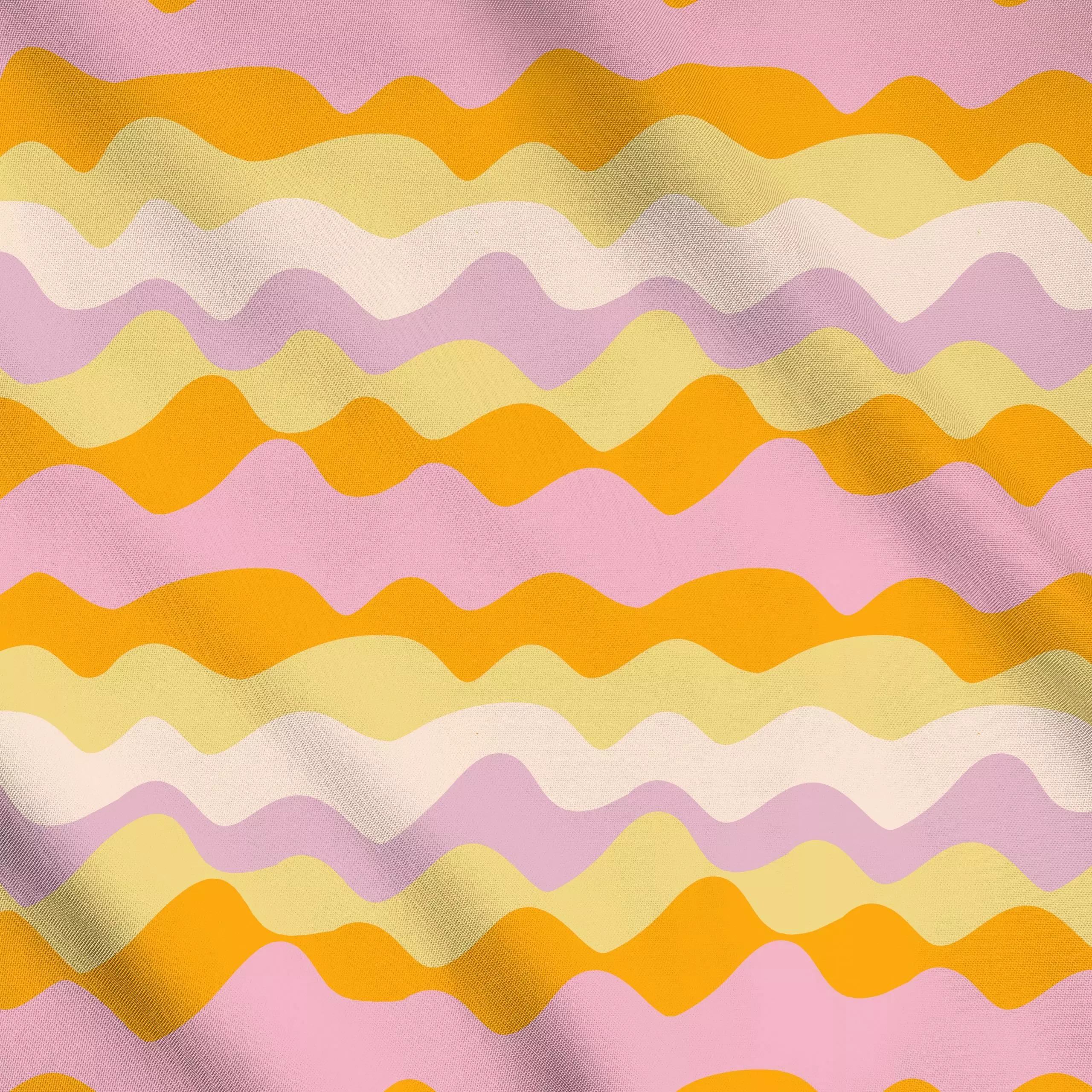 Meterware Retro 70s Wavy Summer Day 1, gemustert, Sommer, von Uta Naumann