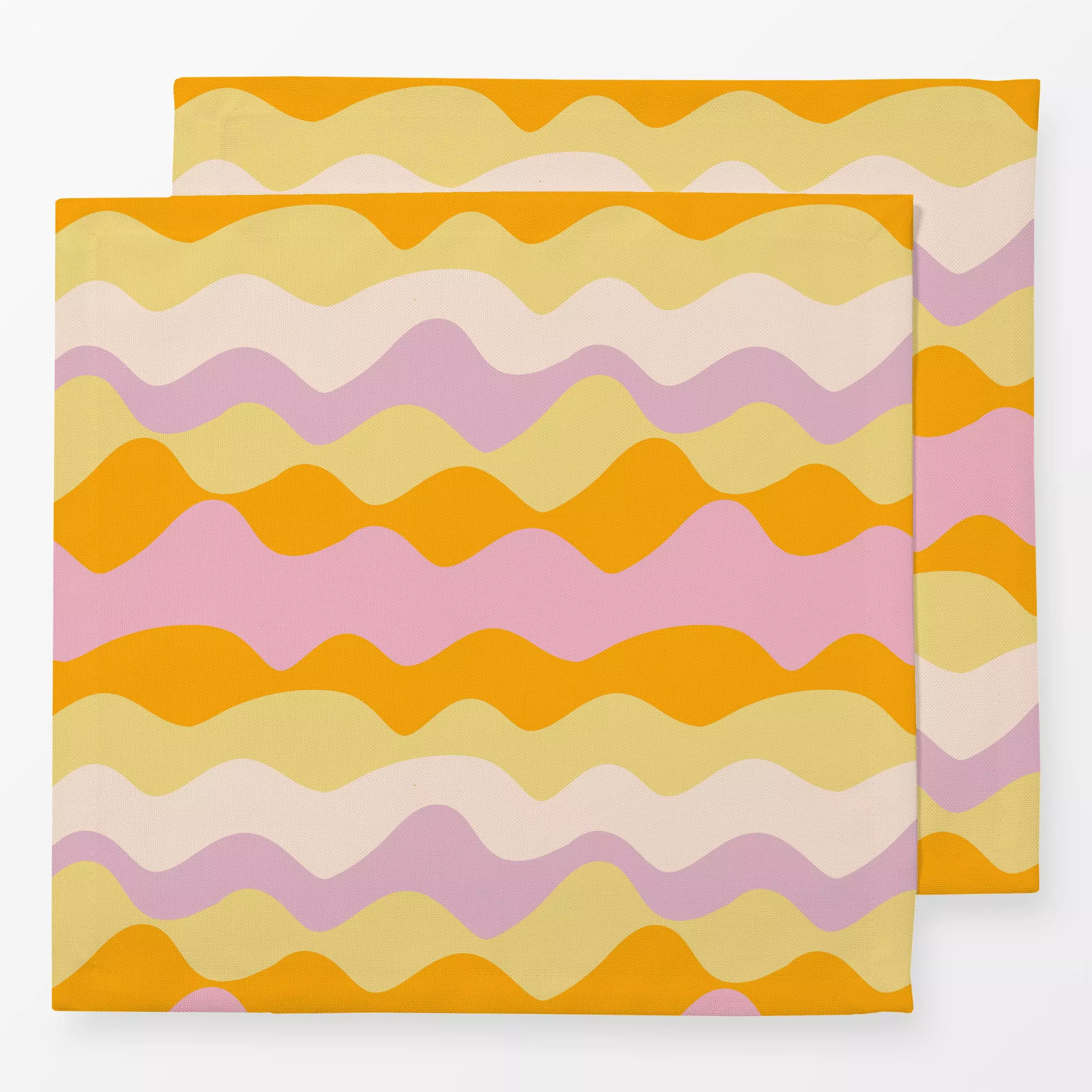 Servietten Retro 70s Wavy Summer Day 1 - Sommer, Symbole & Muster, Retro & Vintage - von „Uta Naumann"; hippie, abstrakt, Re...