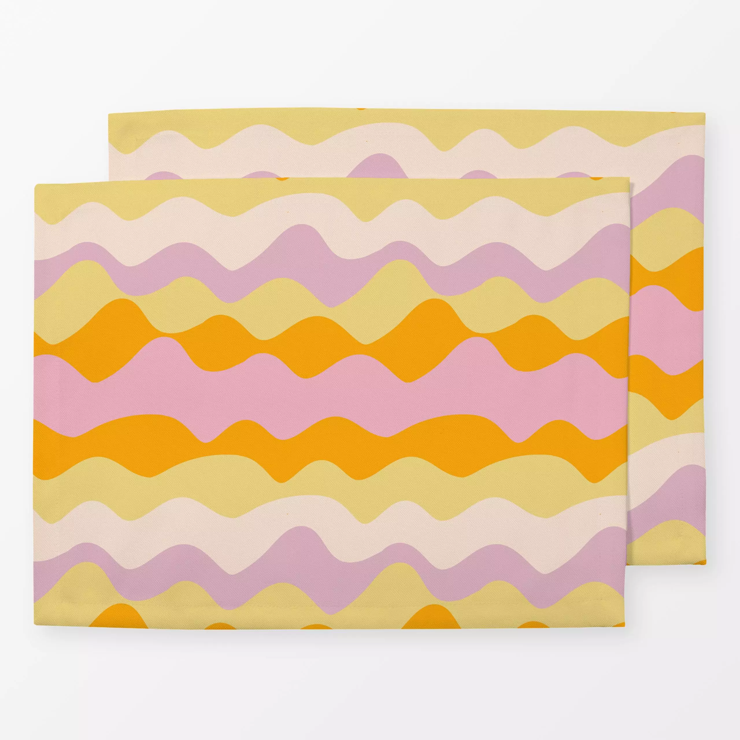 Tischset Retro 70s Wavy Summer Day 1, gemustert, Sommer, von Uta Naumann