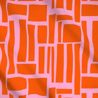 Meterware Sunny Orange Color Blocks