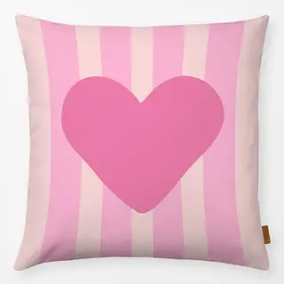 Kissen Heart & Stripes light pink