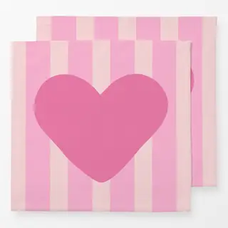 Servietten Heart & Stripes light pink