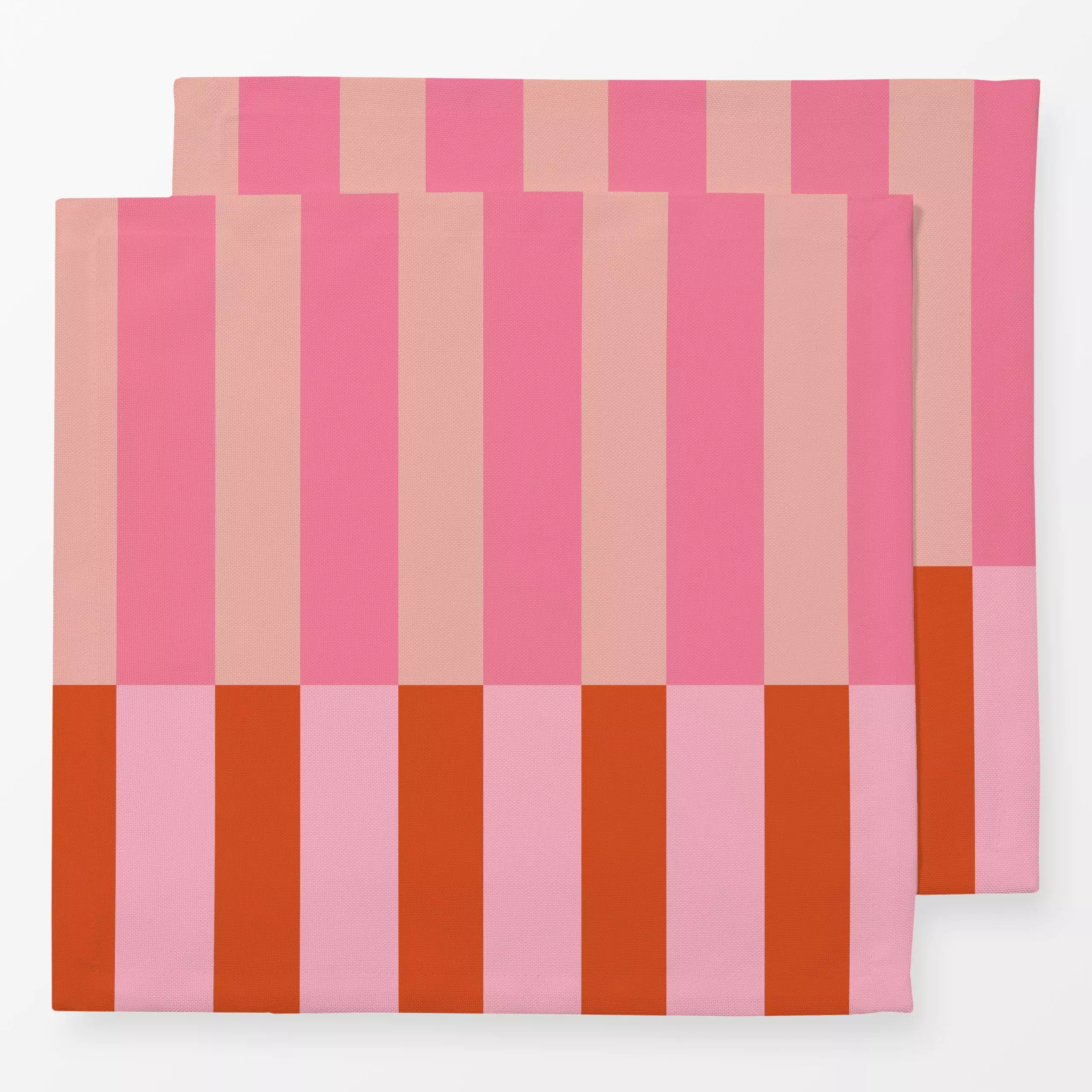 Servietten Frühlingsstreifen Rot Pink - Symbole & Muster - von „Alisa Knöß"; Streifen, skandinavisch, Nordic, geschenkidee, ...
