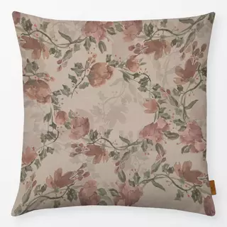 Kissen Beige Cottage Trockenblumen