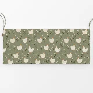 Bankauflage Hühner Wiese Frühling