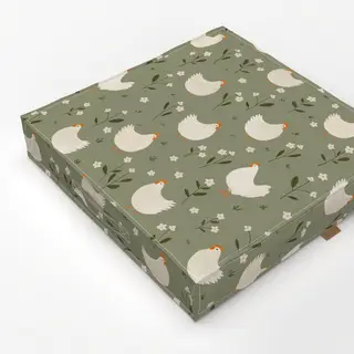 Bodenkissen Hühner Wiese Frühling