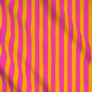 Meterware Vertical Stripes Orange Pink