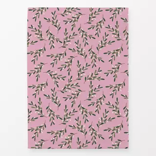 Geschirrtuch Mistlezweig Allover Pink