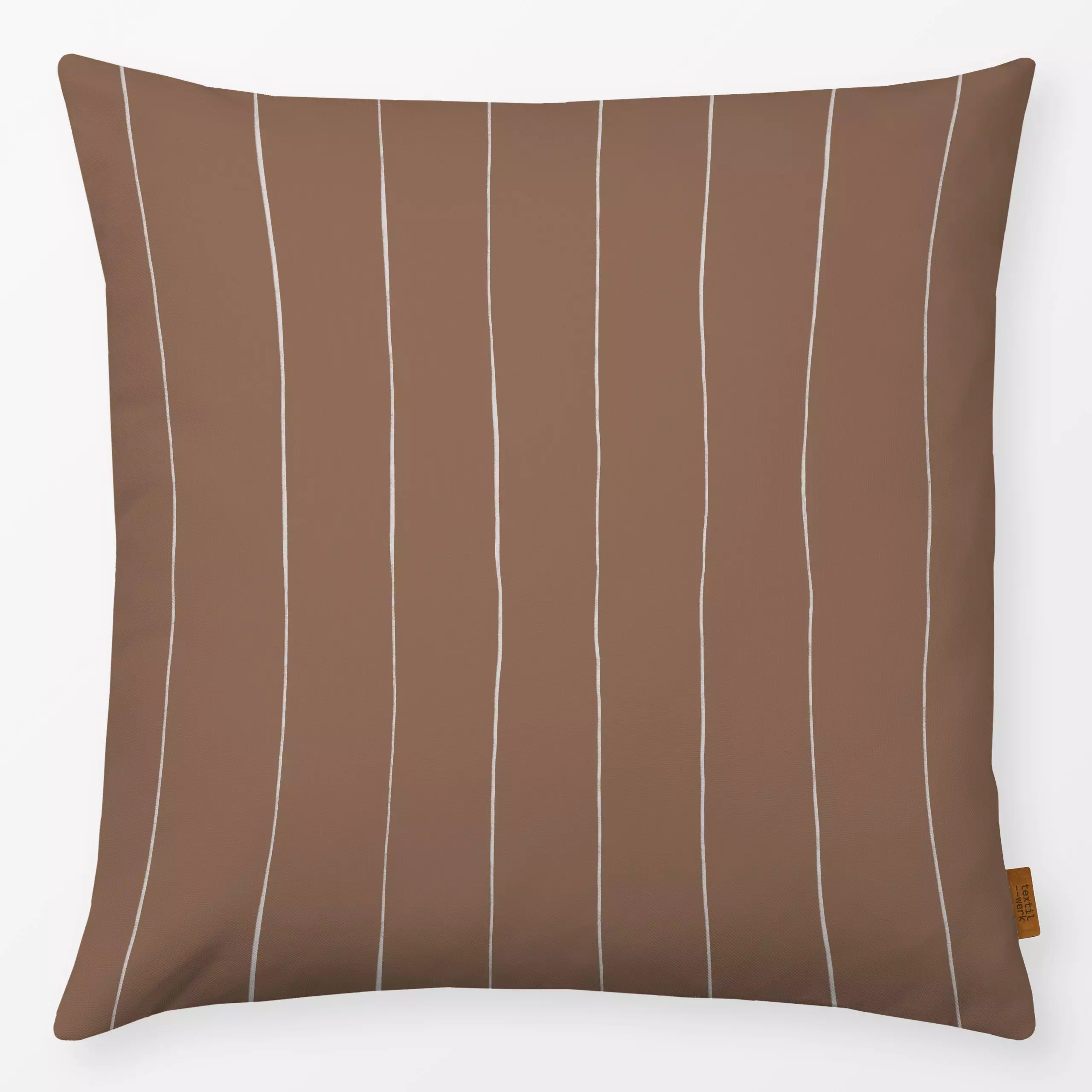 Kissen Streifen schmal Sand - Symbole & Muster - von „Sophie Augustin Illustration"; Streifen, Sommer, gestreift, Streifenmu...