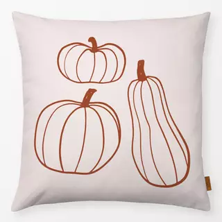 Kissen Kürbis Braun Beige Wendekissen