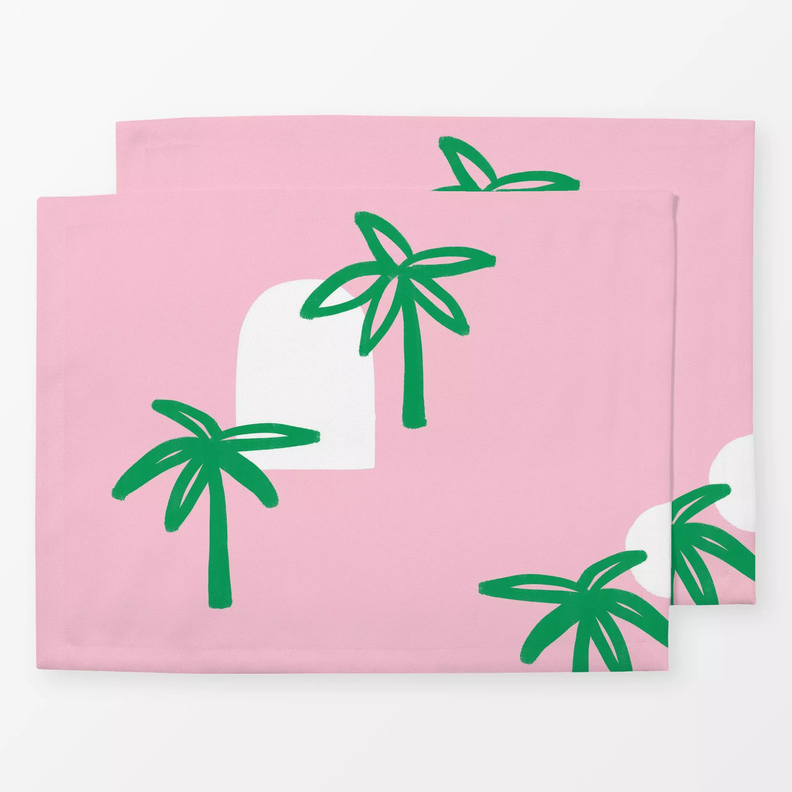 Tischset Palmen - Sommer, Symbole & Muster - von „Maren Gross "; marrakesch, Muster, abstrakt, Palmen, Sommerblumen, modern,...