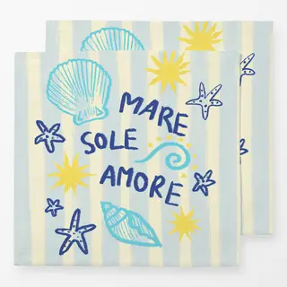 Servietten Mare Sole Amore Streifen