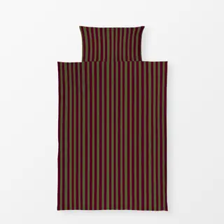 Bettwäsche Classy Stripes olive burgundy