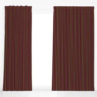 Dekovorhang Classy Stripes olive burgundy
