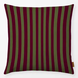 Kissen Classy Stripes olive burgundy