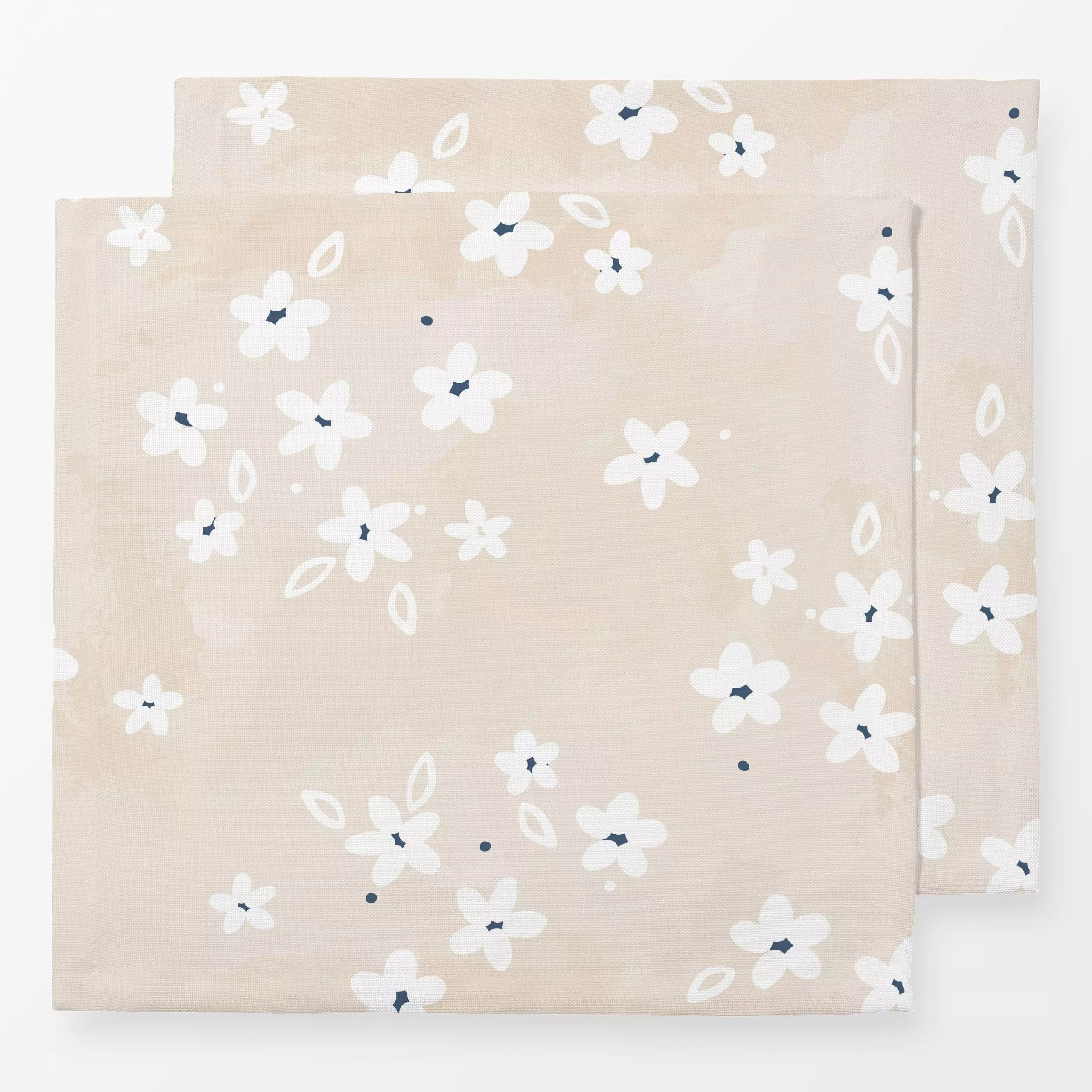 Servietten Mini White Flower Pattern - Blumen & Florales, Pflanzen & Botanik - von „Kruth Design"; Blumen, Garten, Sommerblu...