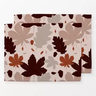Tischset Laubmuster Bunt