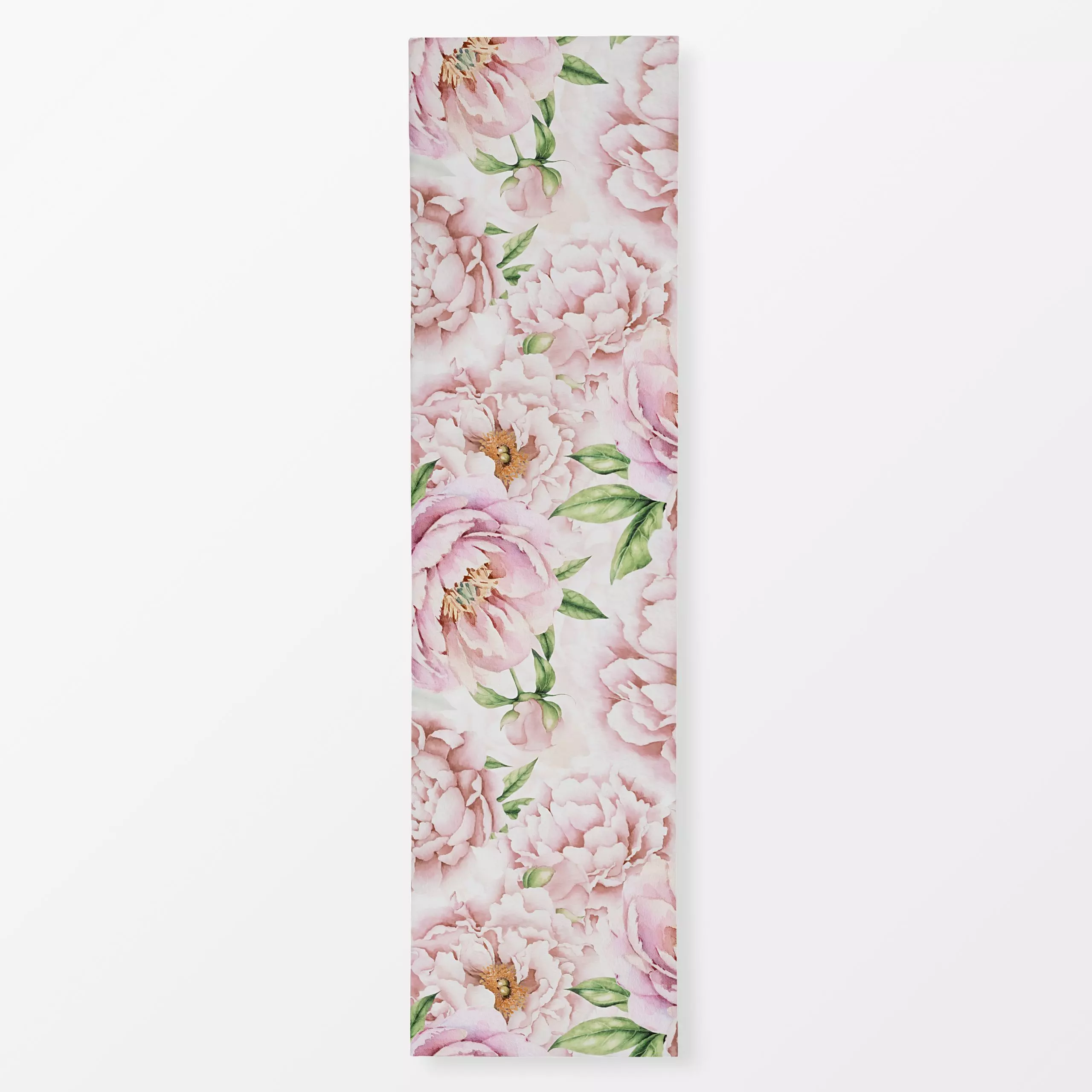 Tischläufer Hellrosa Pfingstrosen, Blumen, Sommer, von Uta Naumann