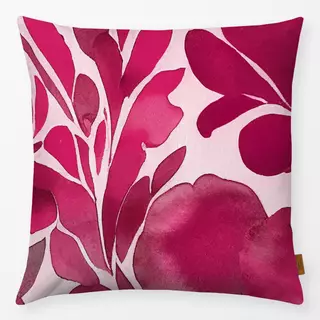 Kissen Watercolor Flowers Coral red