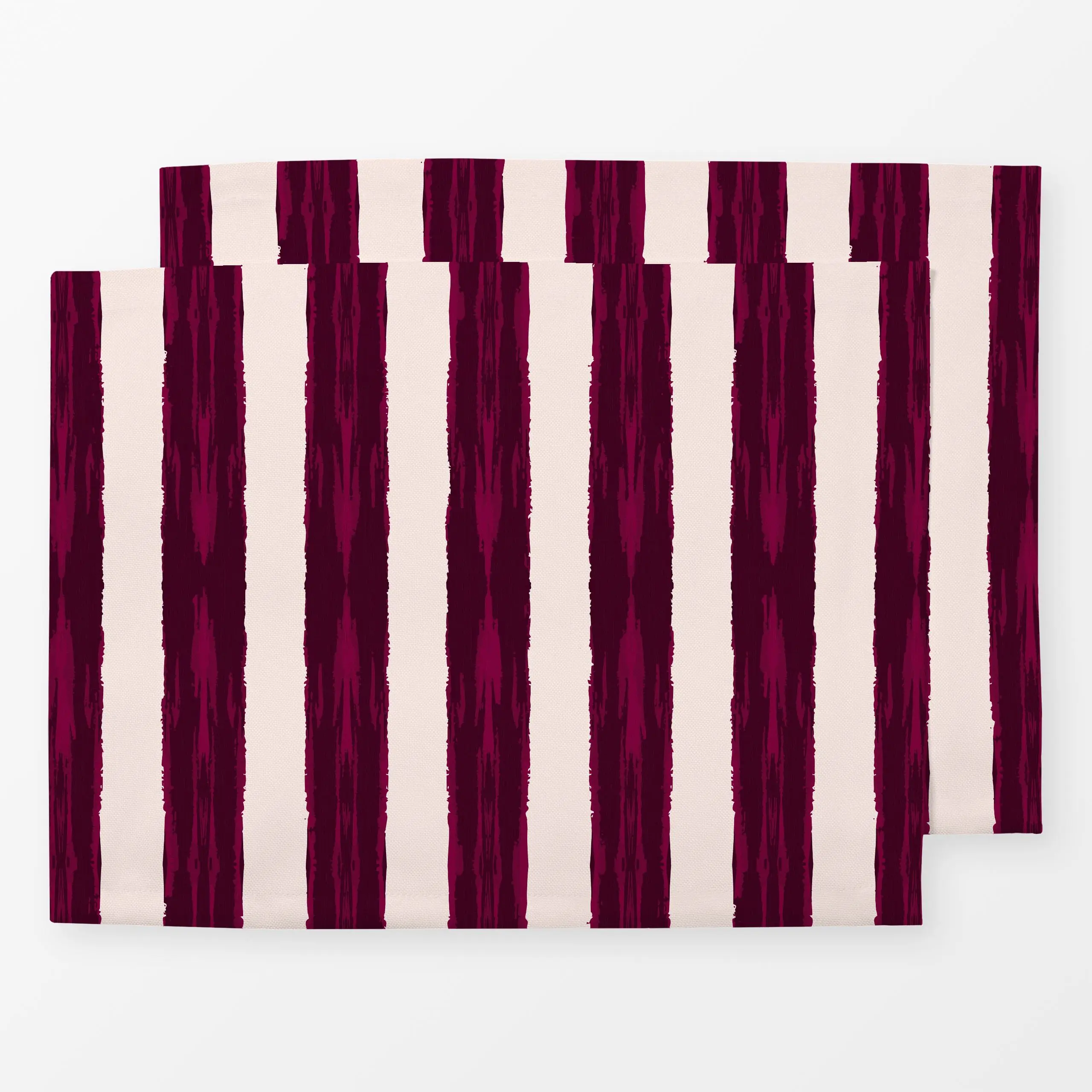 Tischset Brushstroke Stripes berry - Sommer, Symbole & Muster - von „Karen Menzenbach"; boho, Muster, Streifen, tropical, Et...