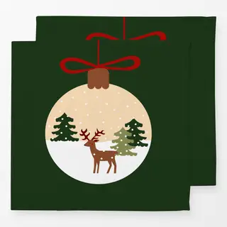 Servietten Weihnachtskugel