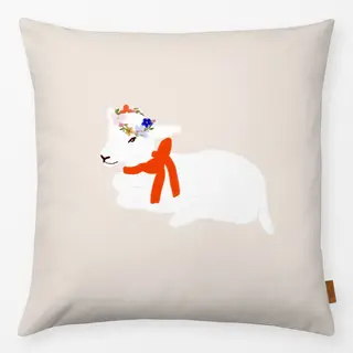 Kissen Osterlamm Beige