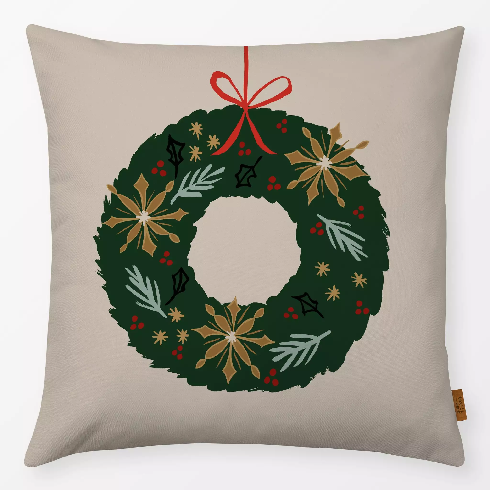 Kissen Kissen Weihnachtskranz