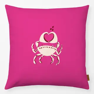 Kissen Love Crab pink