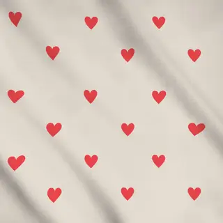 Meterware Mistletoe Hearts Red