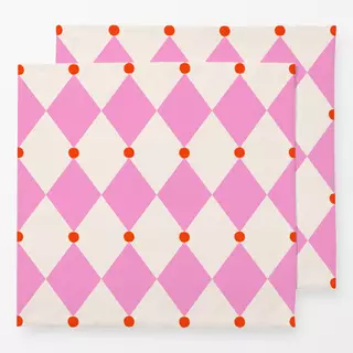 Servietten XMAS Raute Pink & Rot