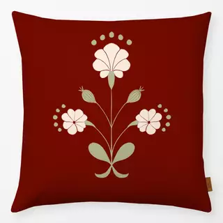 Kissen Folklore Blume Rot