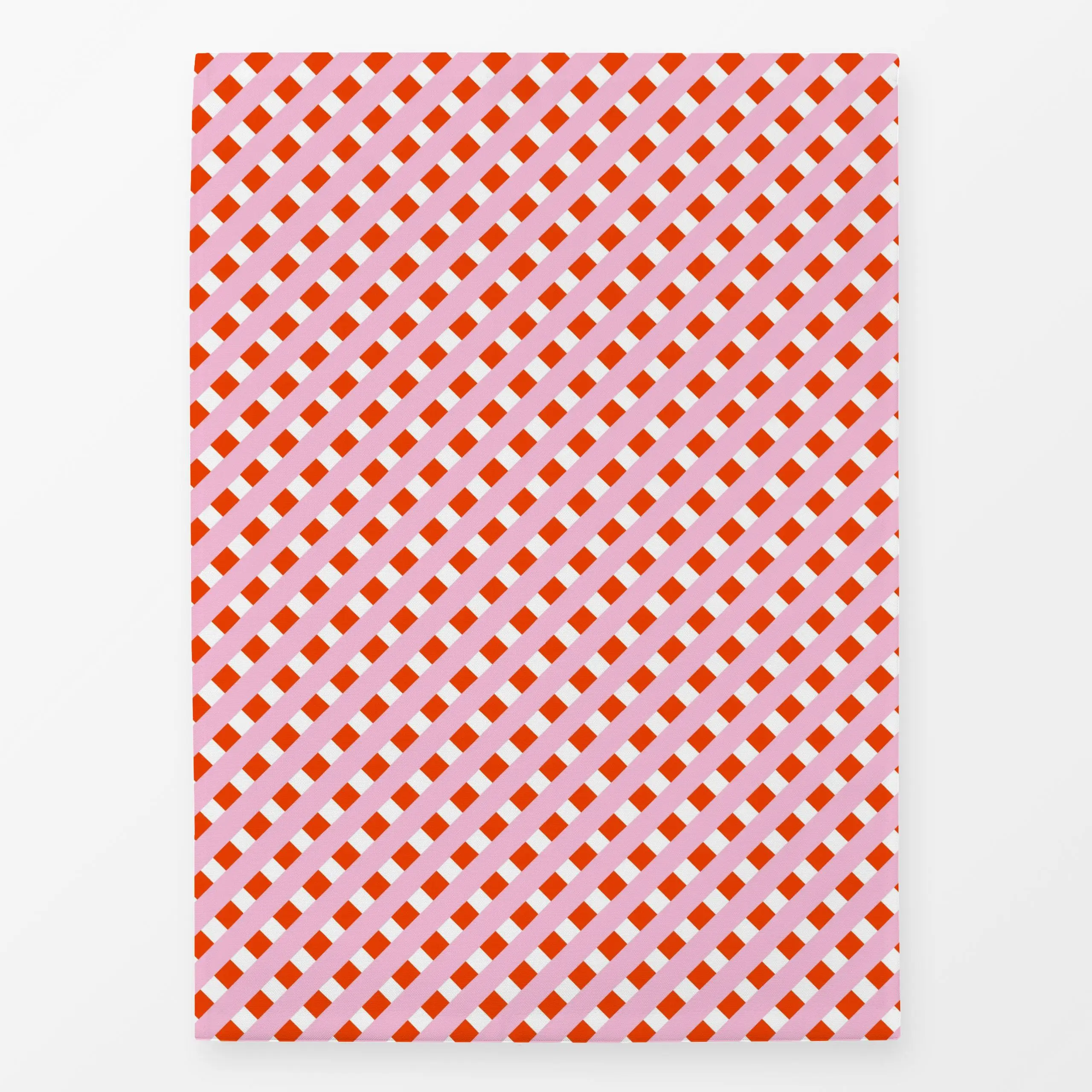 Geschirrtücher Diagonale Karo Rot Pink - Symbole & Muster - von „Sophie Augustin Illustration"; Muster, Streifen, Karo, Essz...