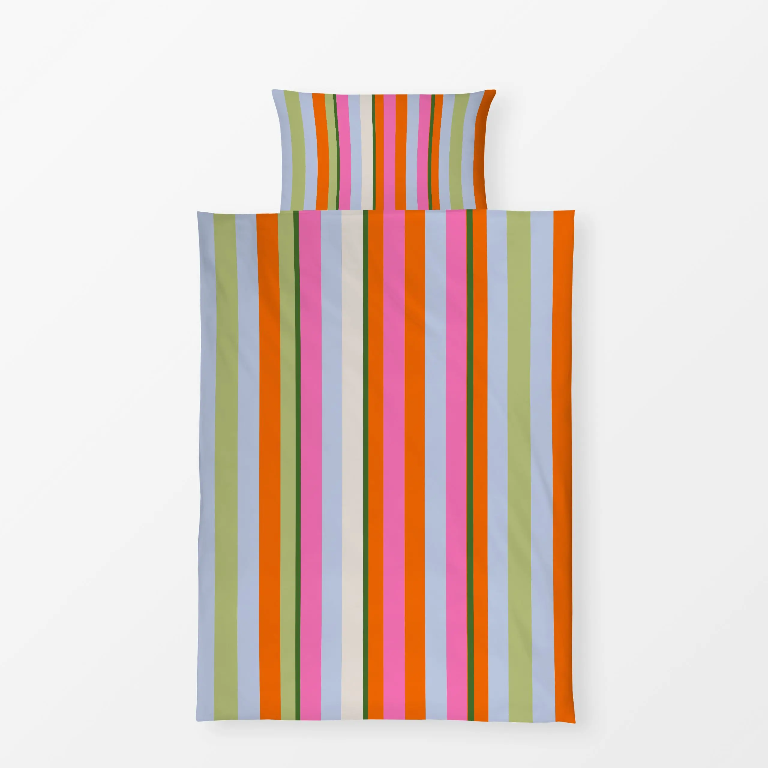Bettwäsche Frühlingsstreifen Ostern - Frühling, Symbole & Muster, Ostern - von „Alisa Knöß"; Regenbogen, outdoor, Gartendeko...
