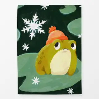 Geschirrtücher Snowflake Frog on Lilypad